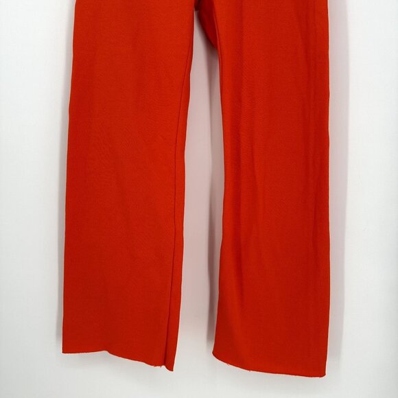 Soffe Women's Sweatpants Soft Orange Wide Leg Pants Size Large Raw Hem - Picture 3 of 10